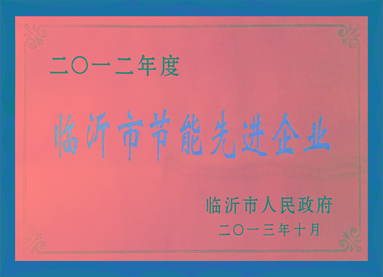 临沂市节能先进企业